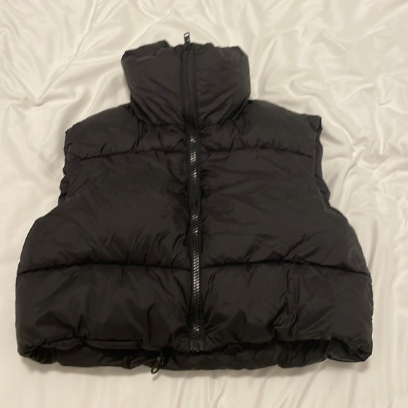 Crop puffer vest black - Picture 1 of 1